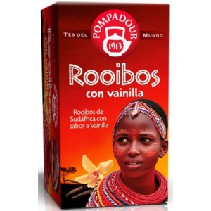 Pompadour Rooibos de Sudáfrica con sabor a vainilla 20 bolsitas