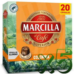 Marcilla Colombia 100 Cápsulas Compatibles Nespresso®