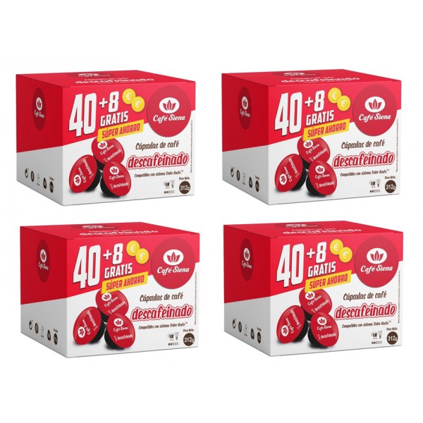 Café Siena Descafeinado 40+8 Cápsulas Compatibles Dolce Gusto®* - Comprar  Cápsulas