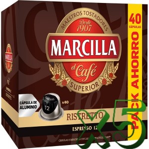 Pack 200 Cápsulas Marcilla Ristretto Compatibles Nespresso®*