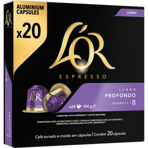 L'OR Espresso Lungo Profondo compatibles Nespresso® 20 cápsulas