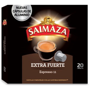 Nuevas Cápsulas de Aluminio Saimaza Extra Fuerte compatibles Nespresso®* 20 Bebidas