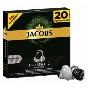 Jacobs Espresso Ristretto 20 cápsulas aluminio compatibles Nespresso® *