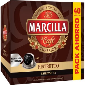 Pack Ahorro 40 Cápsulas Marcilla Ristretto Compatibles Nespresso®*