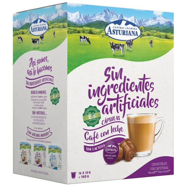 Café con Leche Sin Lactosa Central Lechera Asturiana Compatibles