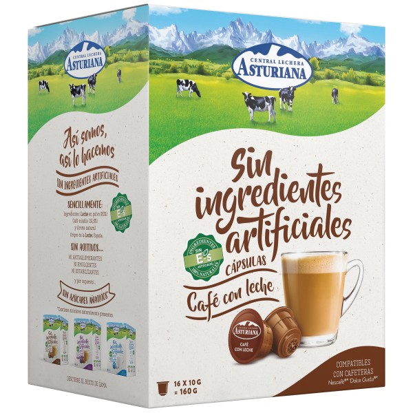Café con Leche Central Lechera Asturiana Compatibles Dolce Gusto®* -  Comprar Cápsulas