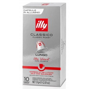 illy Lungo Classico 10 Cápsulas Compatibles Nespresso®*