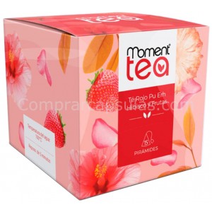 MOMENT TEA Té Rojo Pu Erh con Hibisco y Frutas 15 Piramides