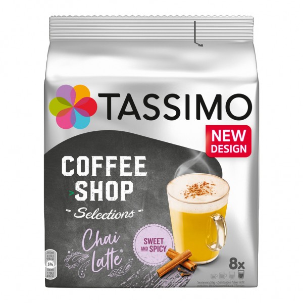 Cápsulas Chai Latte de la gama Coffee Shop Selections para 8 unidades, TASSIMO