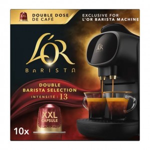 Café Double Barista Selection intensidad 13 estuche 10 cápsulas XXL exclusivas para máquinas L'OR Barista