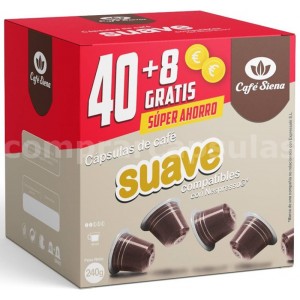 Café Suave Siena 40+8 cápsulas Compatibles Nespresso®*