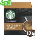 4x3 Grande House Blend Starbucks 12 Cápsulas by NESCAFÉ® Dolce Gusto®