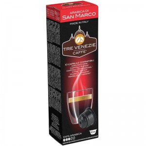 Tre Venezie Arabica Di San Marco 10 cápsulas sistema Caffitaly®