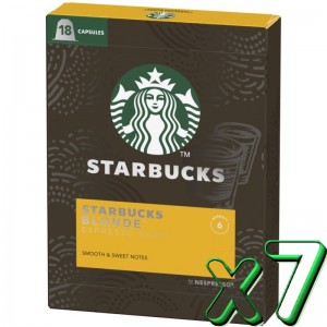 Lote 7x18 Starbucks Blonde Espresso Roast by Nespresso® 126 cápsulas