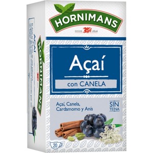 Hornimans Infusión de Açai, canela, cardamomo y anís sin teína estuche 20 bolsitas