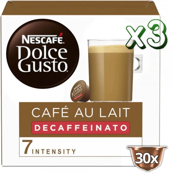 Nescafé Dolce Gusto Café con Leche DESCAFEINADO 90 cápsulas - Comprar  Cápsulas