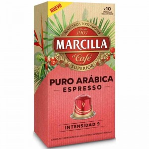 Marcilla Puro Arábica Espresso 10 cápsulas compatibles Nespresso®