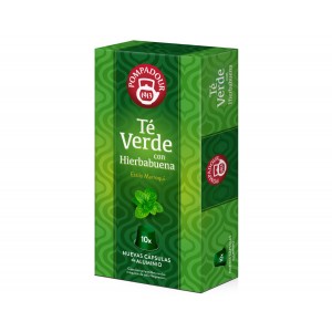 Té Verde con Hierbabuena Pompadour 10 cápsulas compatibles Nespresso®