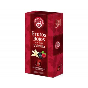 Frutos Rojos con sabor Vainilla Pompadour 10 cápsulas compatibles Nespresso®