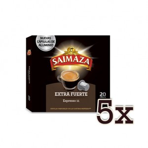 Pack 5 Saimaza Extra Fuerte 100 Bebidas Compatibles Nespresso®*