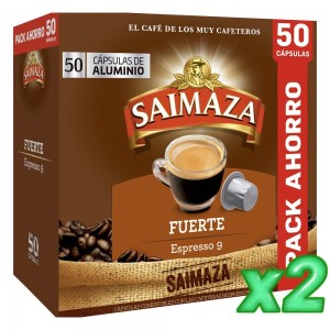 Saimaza Fuerte Pack 100 Cápsulas Compatibles Nespresso®