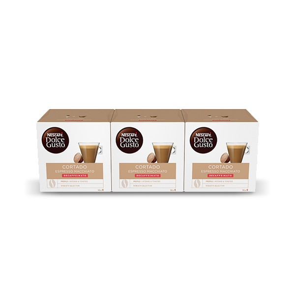 CAPSULAS CAFE DOLCE GUSTO CORTADO DESCAFEINADO