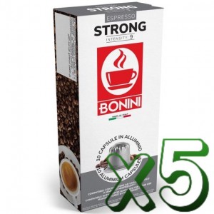 Café Bonini Strong 50 Cápsulas compatible Nespresso®