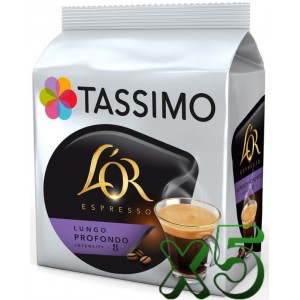 Lote 5 Tassimo L'OR Lungo Profondo