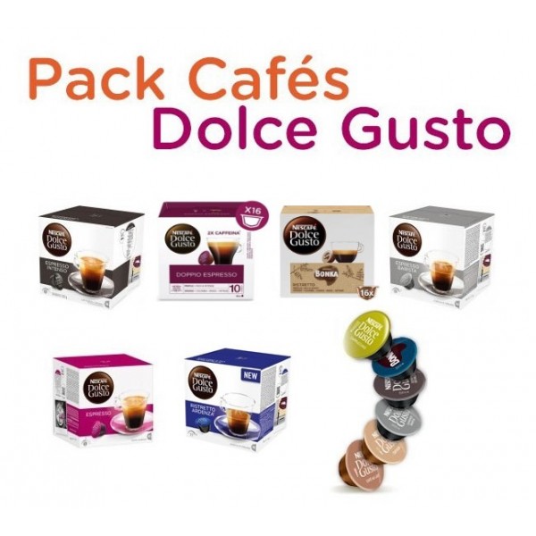 Pack Surtido 6 NESCAFÉ® Dolce Gusto® Café Solo, 96 Cápsulas