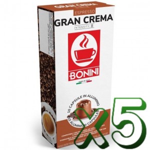 Café Bonini Gran Crema 50 Cápsulas compatible Nespresso®
