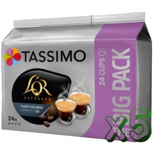 Lote 5 Tassimo L'OR Espresso Fortissimo Familiar 24 TD